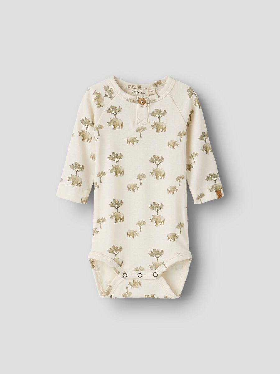 Product carousel image - PRINTED ROMPER, Coconut Milk | 2
