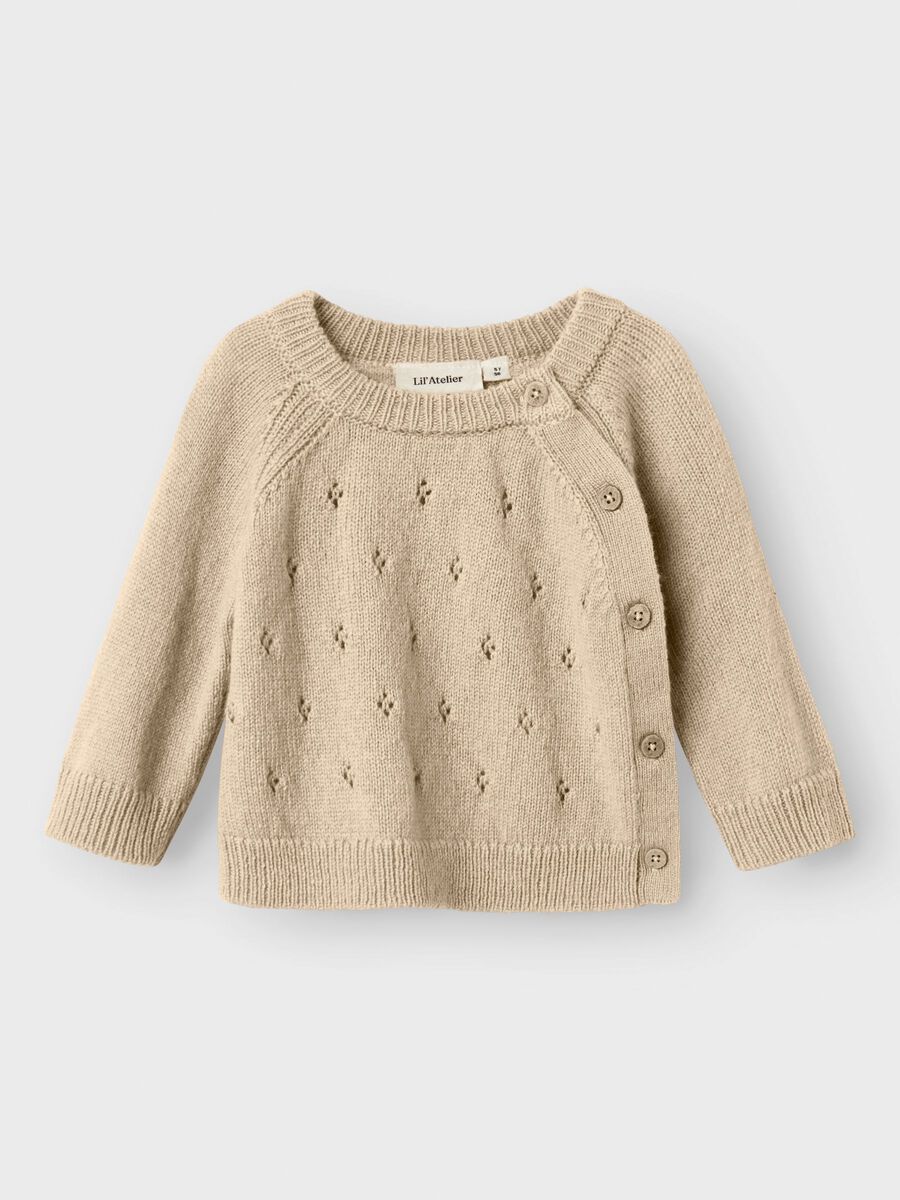 Carousel image - OMSLAG STRIKKET PULLOVER, Safari | 1