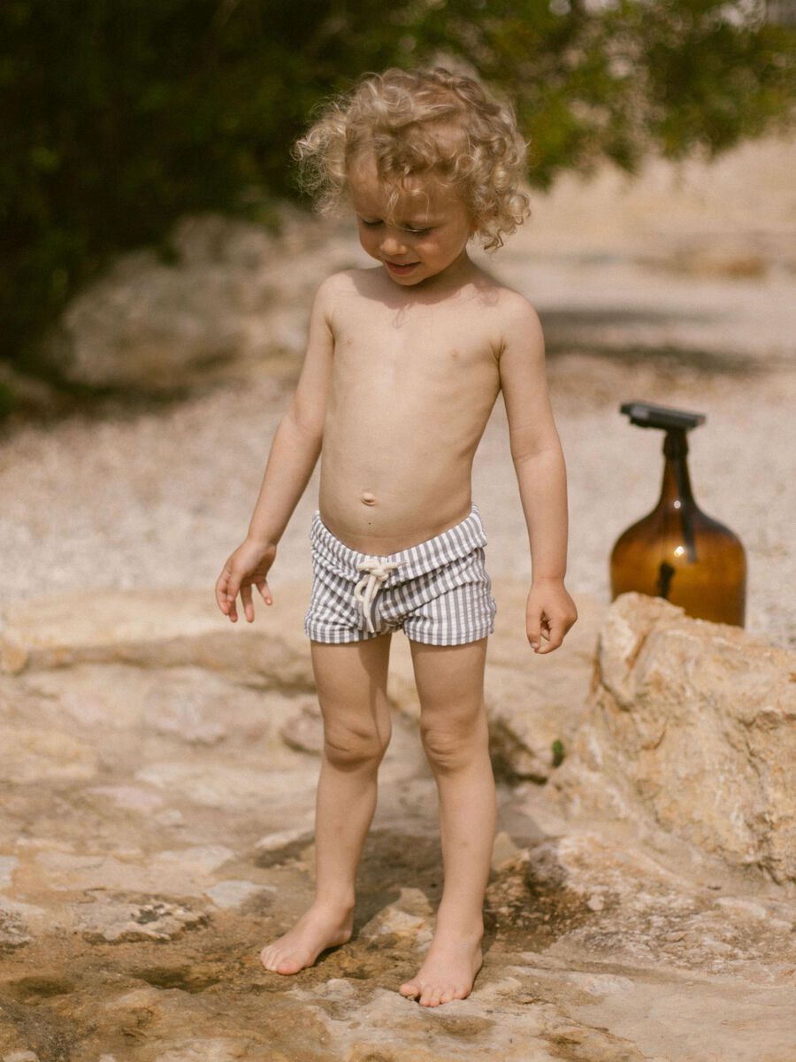 Product carousel image 1 TIGHT SWIM SHORTS, Silver Filigree