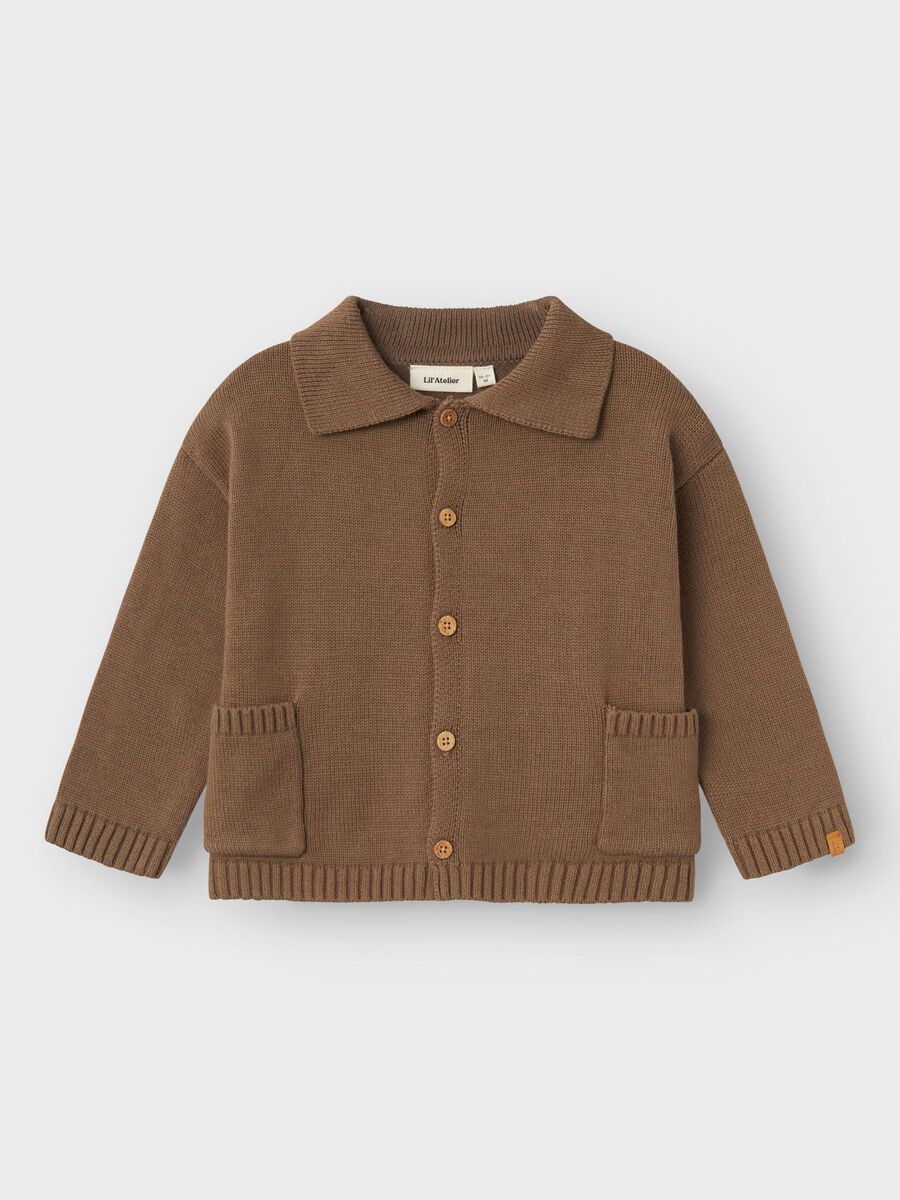name it EN COTON BIOLOGIQUE CARDIGAN EN MAILLE, Shitake, highres - 13225533_Shitake_003.jpg