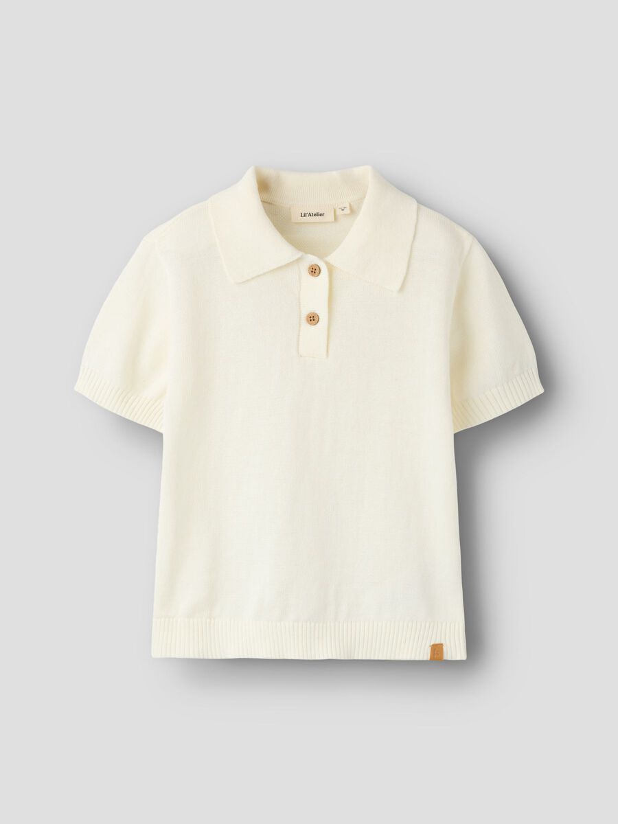 Product carousel image - KNITTED POLO SHIRT, Coconut Milk | 1