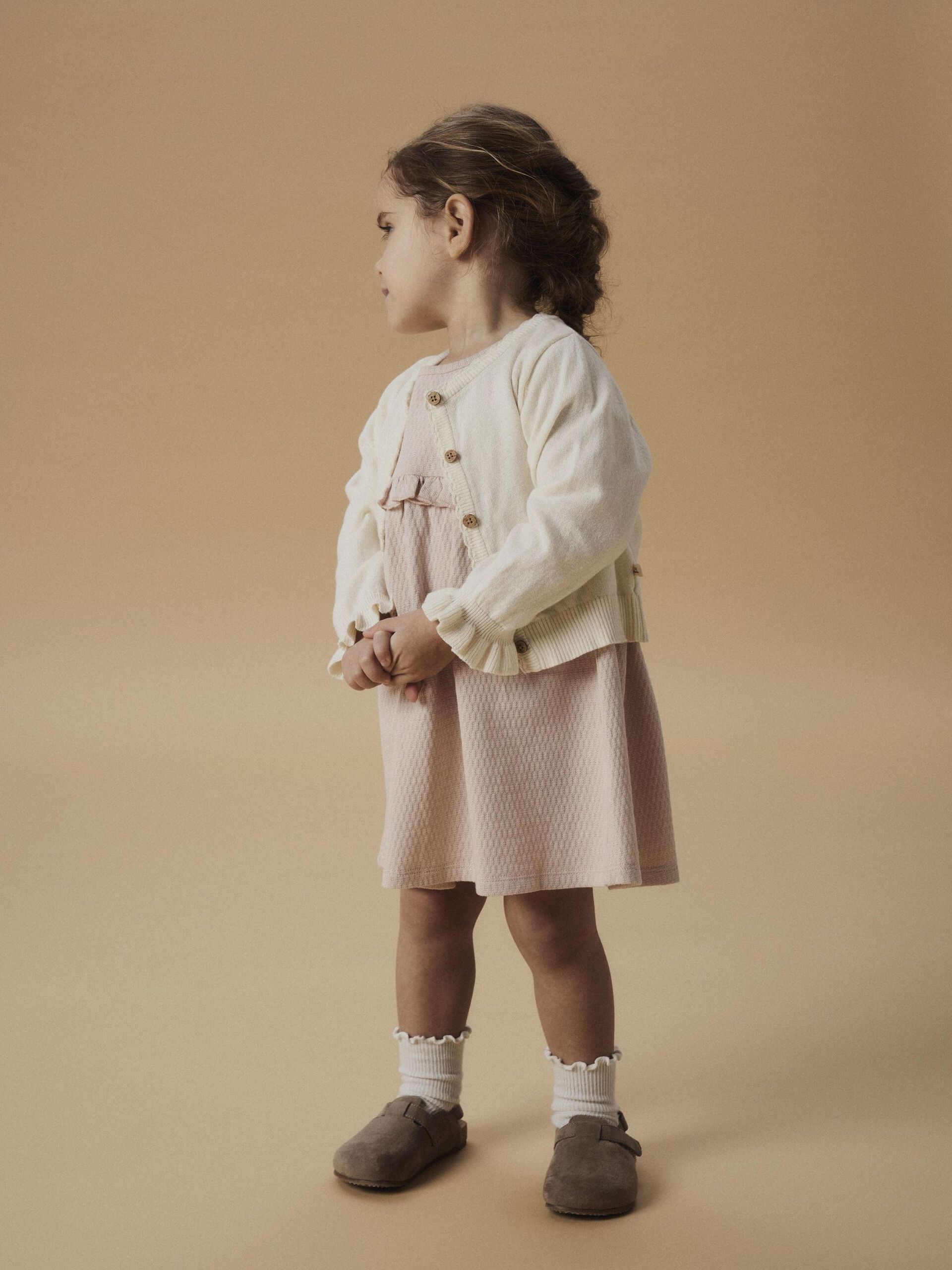 Carousel image - SHORT KNITTED CARDIGAN, Coconut Milk | 2