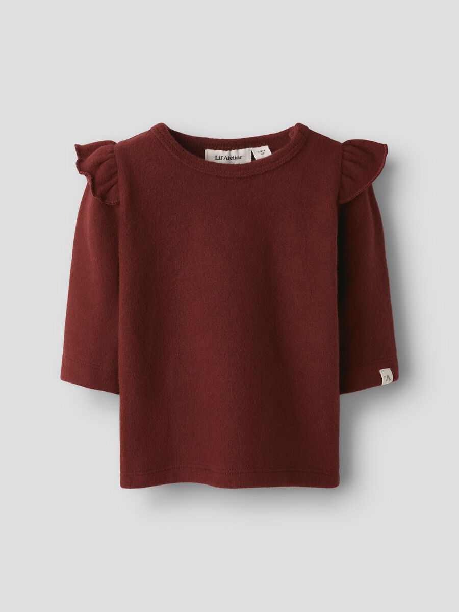Product carousel image - SLIM FIT LONG SLEEVED TOP, Hot Chocolate | 1