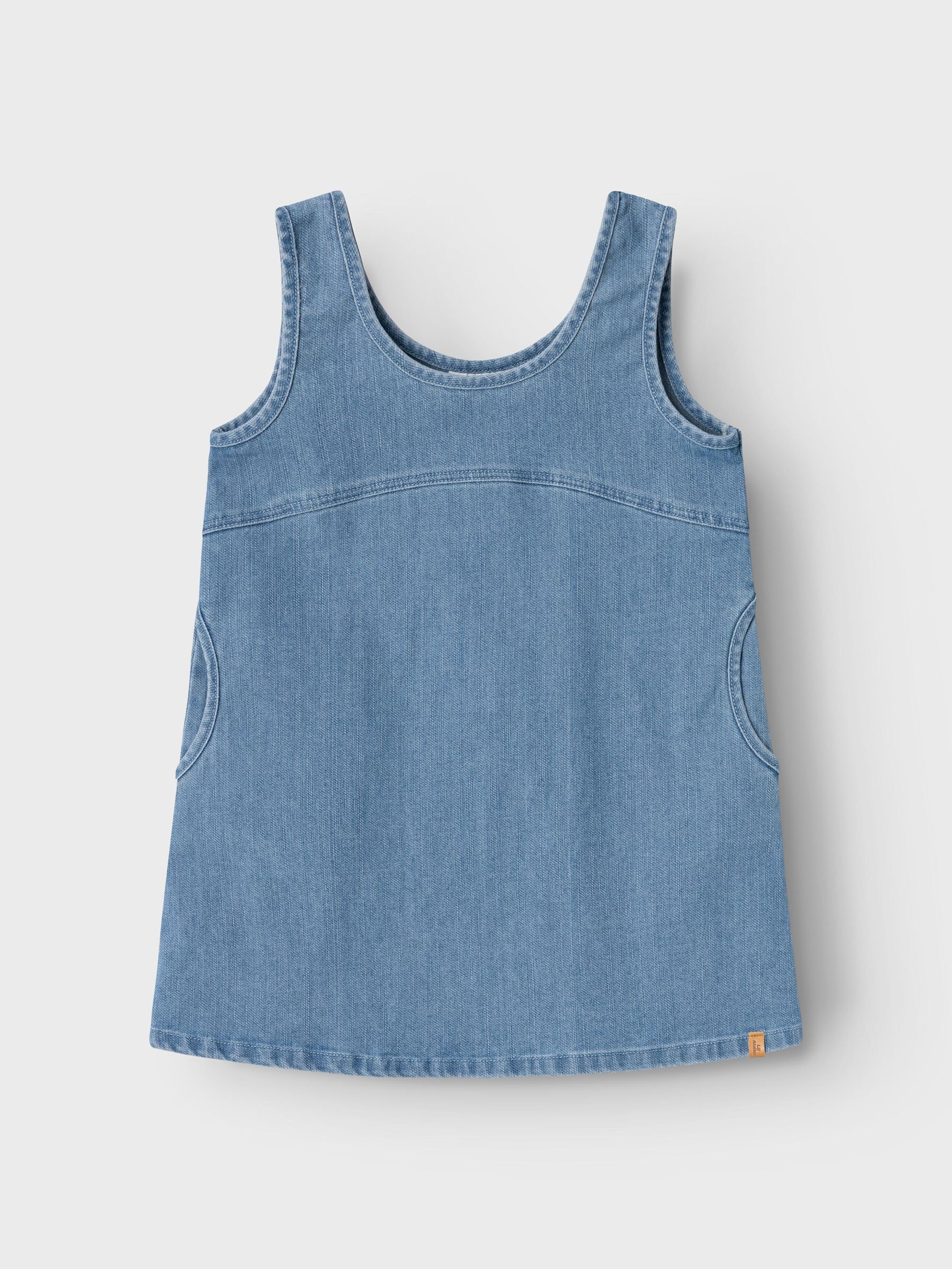 DENIM SLIP OVER JURK Peuter 92 128 Meisje Blau Lil Atelier Belgie