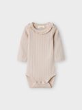 Product image thumbnail - LONG SLEEVED ROMPER, Gray Morn | 1