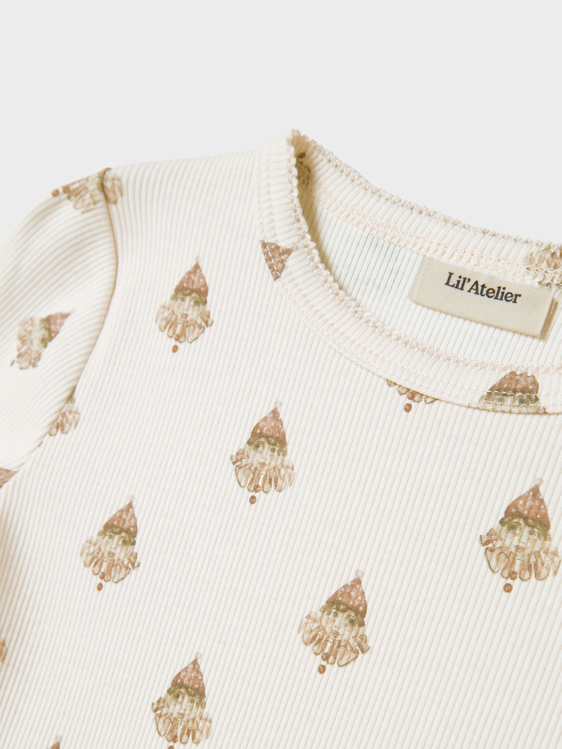 Carousel image - SLIM FIT OBERTEIL MIT LANGEN ÄRMELN, Pastel Parchment | 3