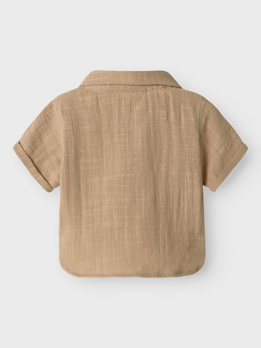 name it ORGANIC COTTON SHIRT, Taos Taupe, highres - 13240835_TaosTaupe_002.jpg