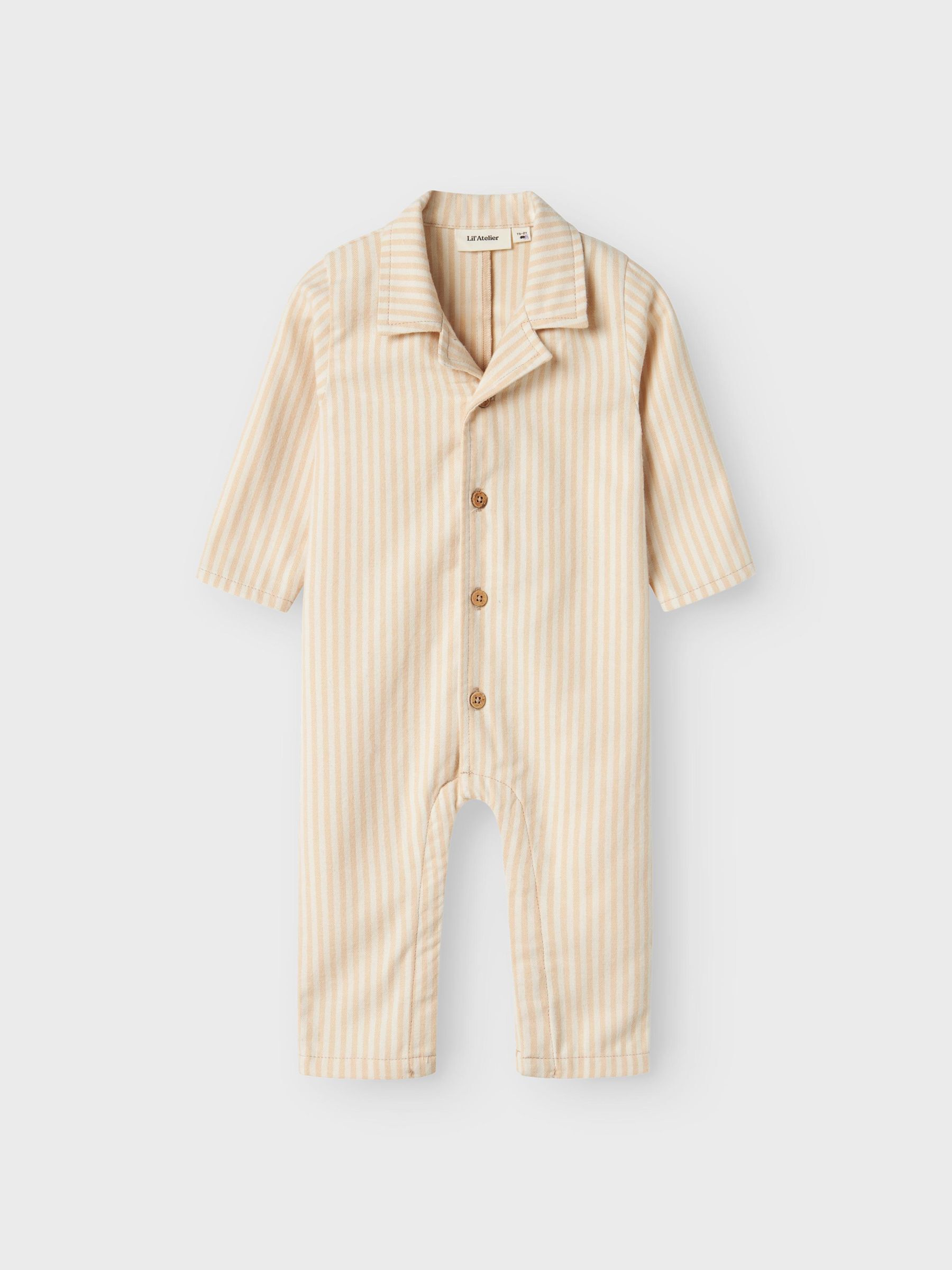 ORGANIC COTTON NIGHTSUIT Baby 56 86 White Lil Atelier Sweden