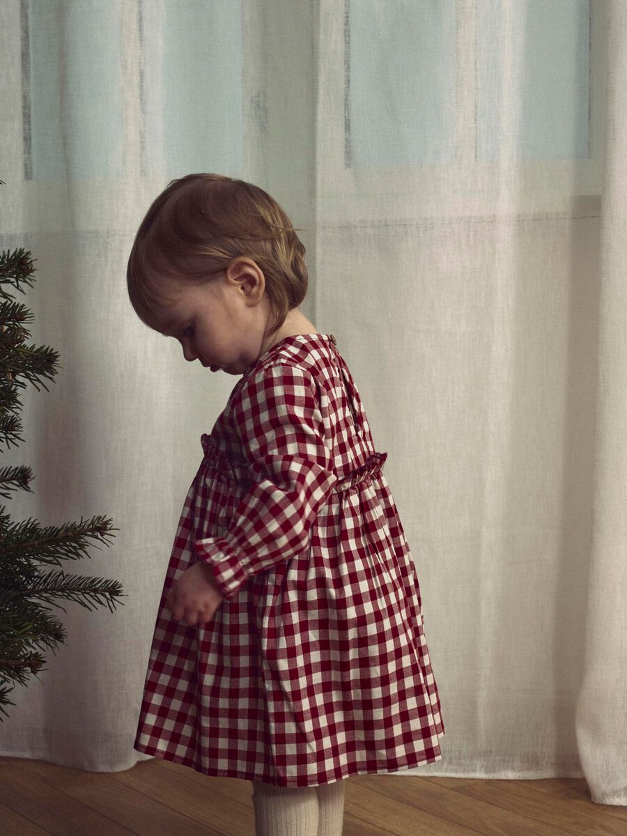 Product carousel image - ORGANIC COTTON DRESS, Red Dahlia | 3