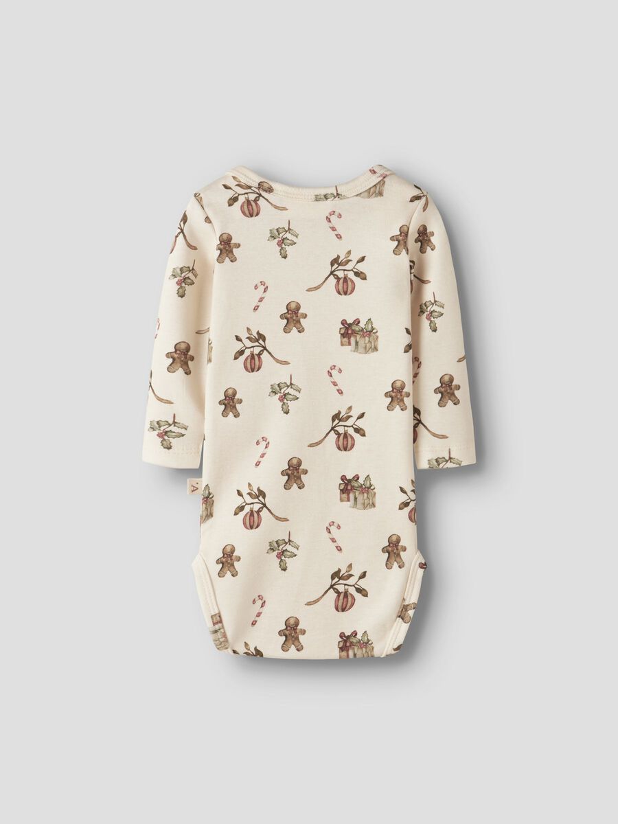 Product carousel image - CHRISTMAS ROMPER, Turtledove | 2