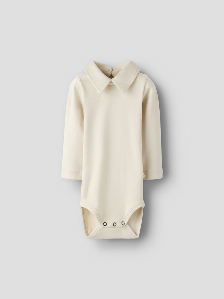 Product carousel image - LONG SLEEVED ROMPER, Turtledove | 1