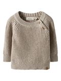 Product image thumbnail - ORGANIC COTTON KNITTED PULLOVER, Oxford Tan | 4