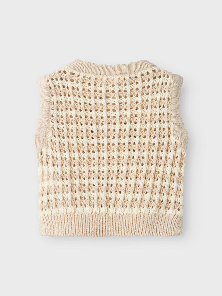 name it ORGANIC COTTON KNITTED VEST, Turtledove, highres - 13238312_Turtledove_1158986_002.jpg