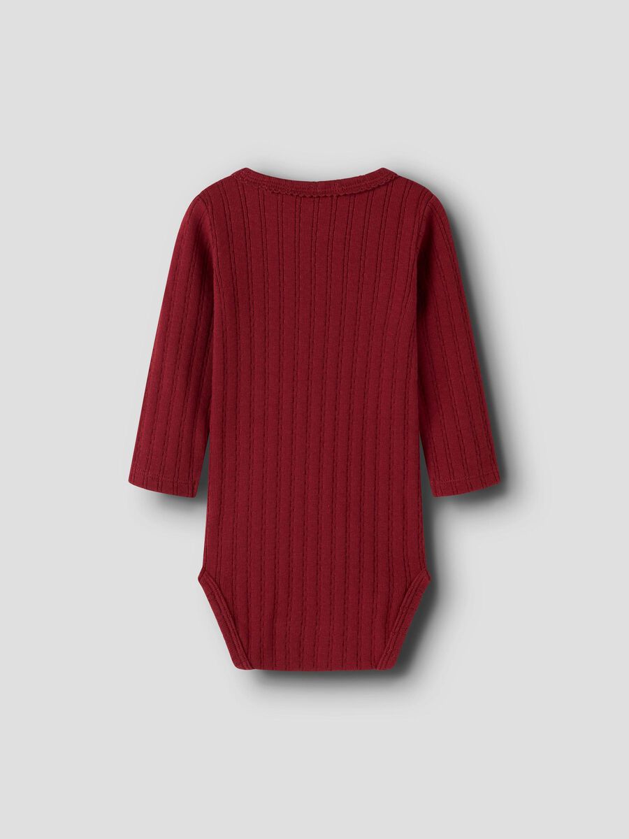 Product carousel image - ORGANIC COTTON ROMPER, Red Dahlia | 2