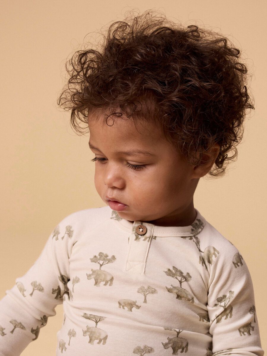 Product carousel image - PRINTED ROMPER, Coconut Milk | 2