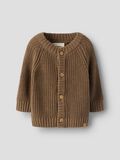 Product image thumbnail - LANGE MOUWEN GEBREID VEST, Shitake | 1