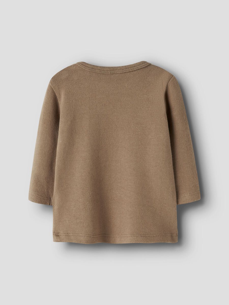 Product carousel image - ORGANIC COTTON LONG SLEEVED TOP, Sepia Tint | 2