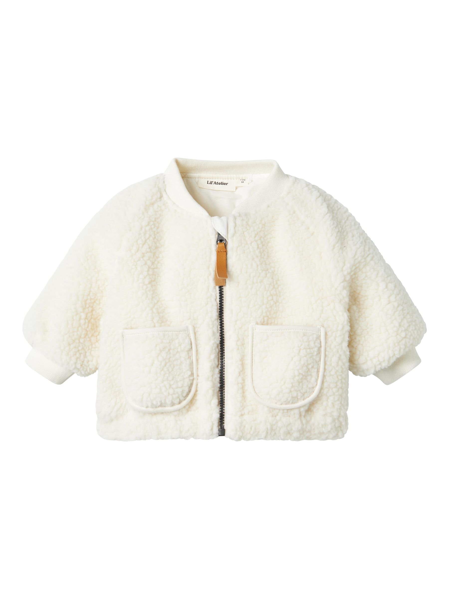 TEDDY BOMBER JACKET Baby 56 86 White Lil Atelier Belgium