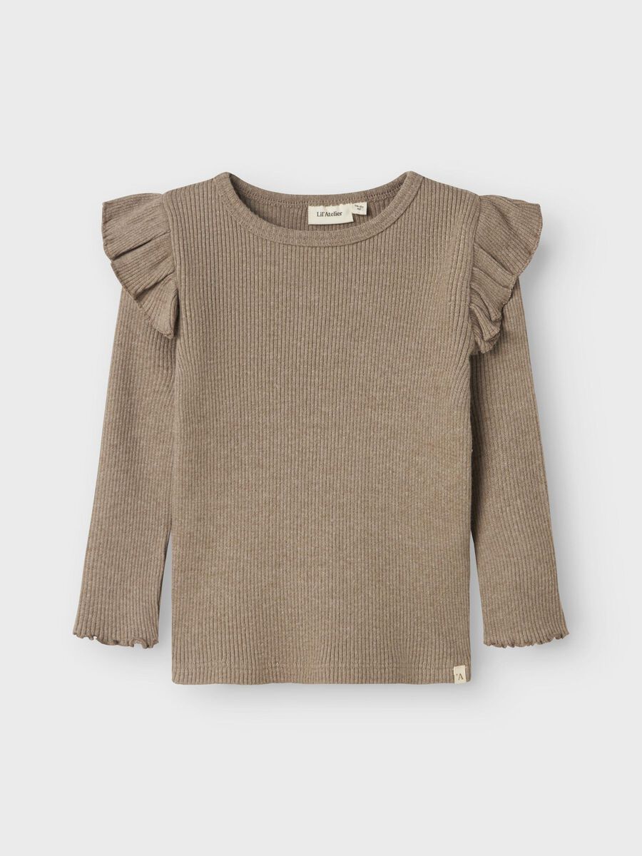 name it SLIM FIT TOP MET LANGE MOUWEN, Shitake, highres - 13236784_Shitake_003.jpg