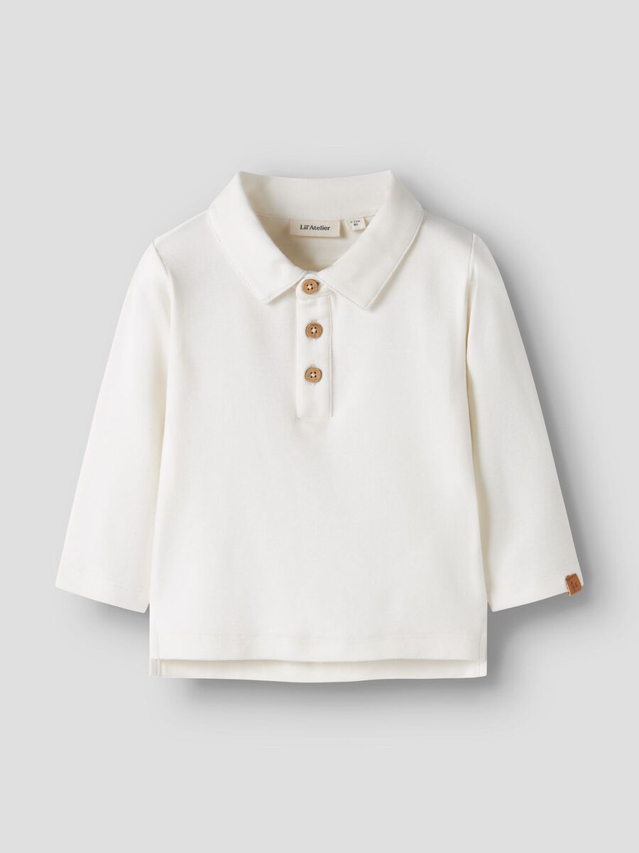 Product carousel image - SLIM FIT POLO SHIRT, Coconut Milk | 1