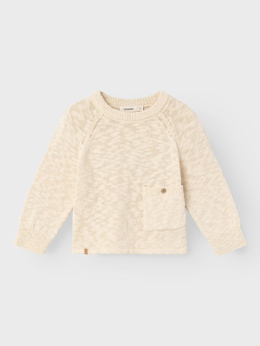 name it LANGE MOUWEN GEBREIDE TOP, Bleached Sand, highres - 13230750_BleachedSand_003.jpg