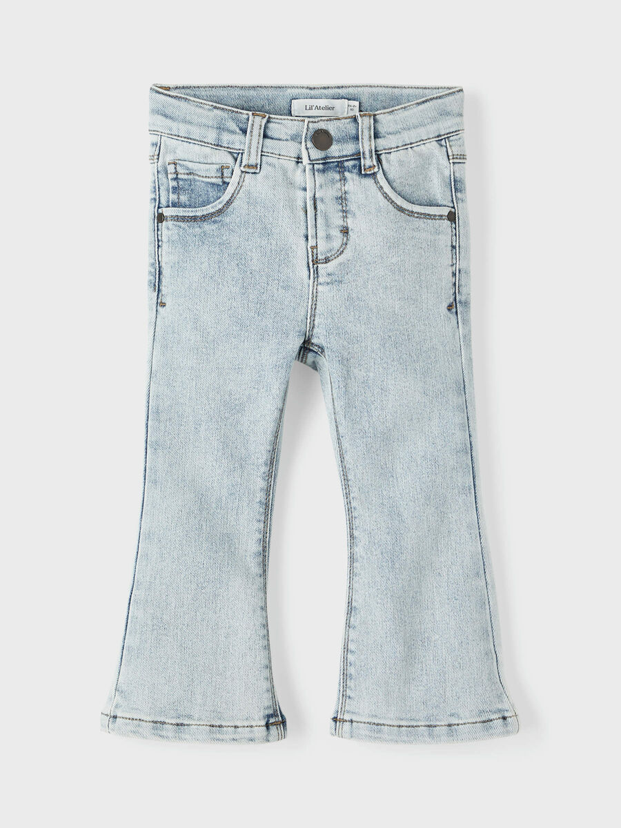 name it SLIM FIT BOOT CUT JEANS, Light Blue Denim, highres - 13215843_LightBlueDenim_003.jpg