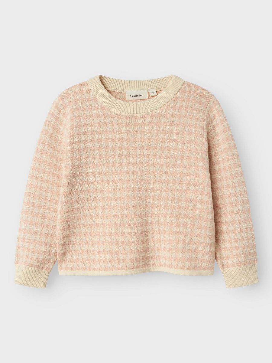 Product carousel image - STRIPED KNITTED PULLOVER, Cameo Rose | 2