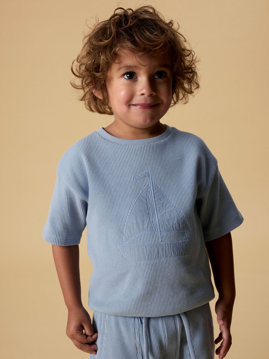 Product carousel image - &Agrave; MANCHES COURTES SWEAT-SHIRT, Dusty Blue | 1