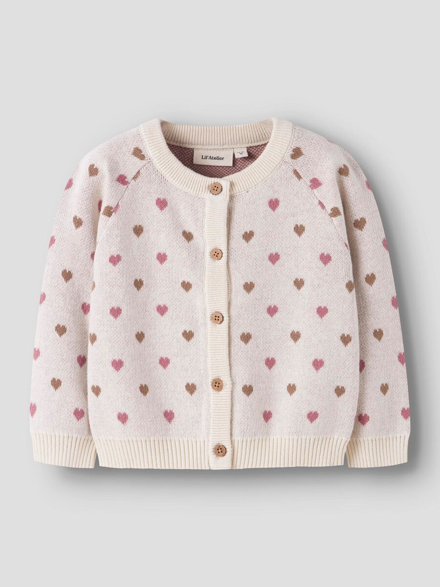 Product carousel image - ORGANIC COTTON KNITTED CARDIGAN, Turtledove | 2