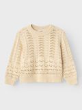 Product image thumbnail - LONG SLEEVED KNITTED PULLOVER, Bleached Sand | 1