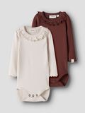 Product image thumbnail - 2 PACK ROMPER, Turtledove | 1