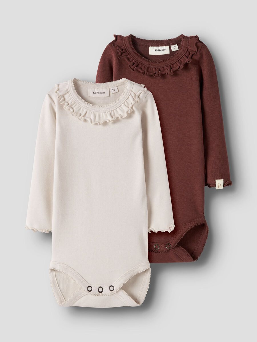 Carousel image - 2 PACK ROMPER, Turtledove | 1