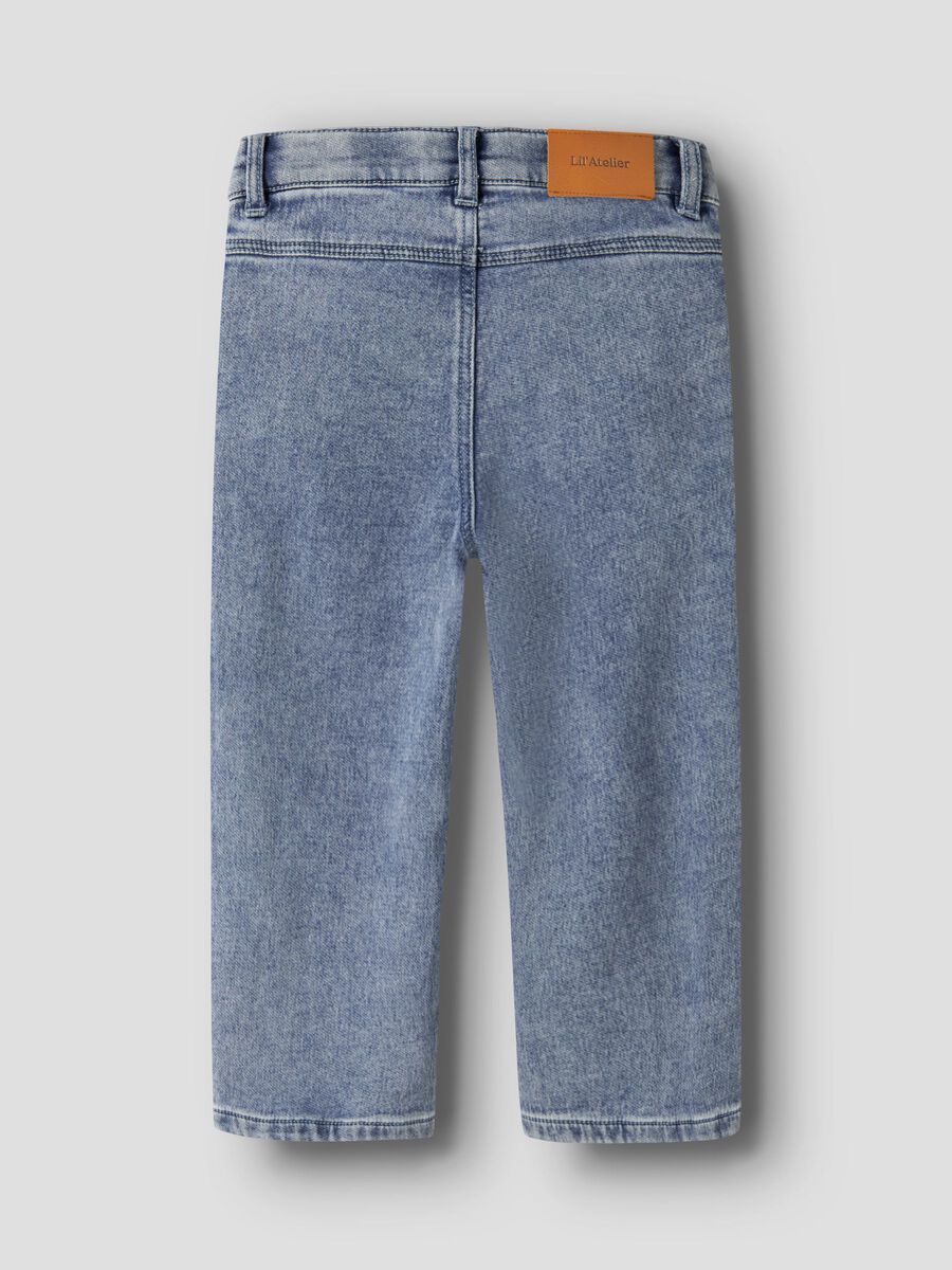 Product carousel image - WIDE LEG JEANS, Medium Blue Denim | 2