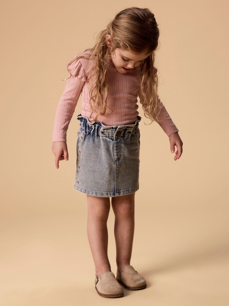 Product carousel image - DENIM SKIRT, Medium Blue Denim | 1