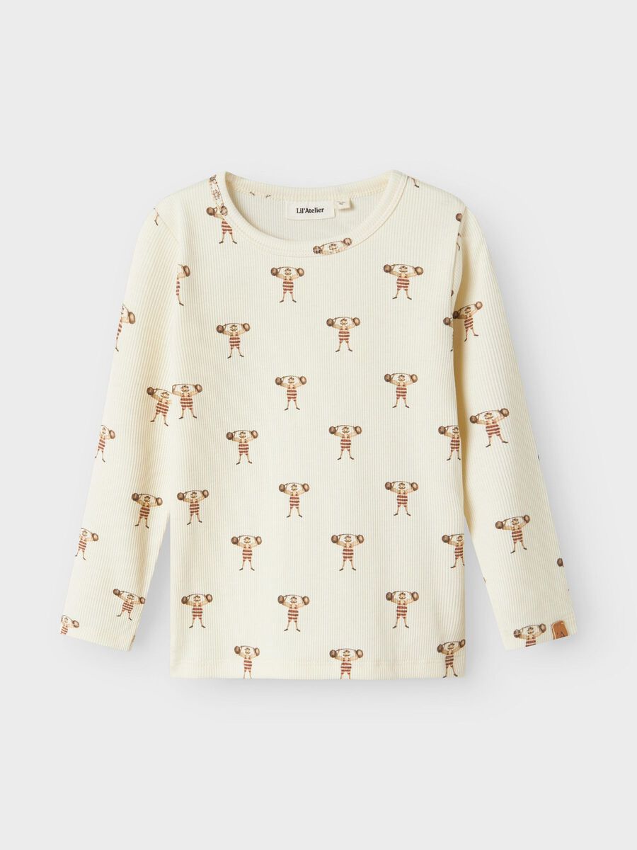 Product carousel image - COUPE CLASSIQUE TOP À MANCHES LONGUES, Turtledove | 1