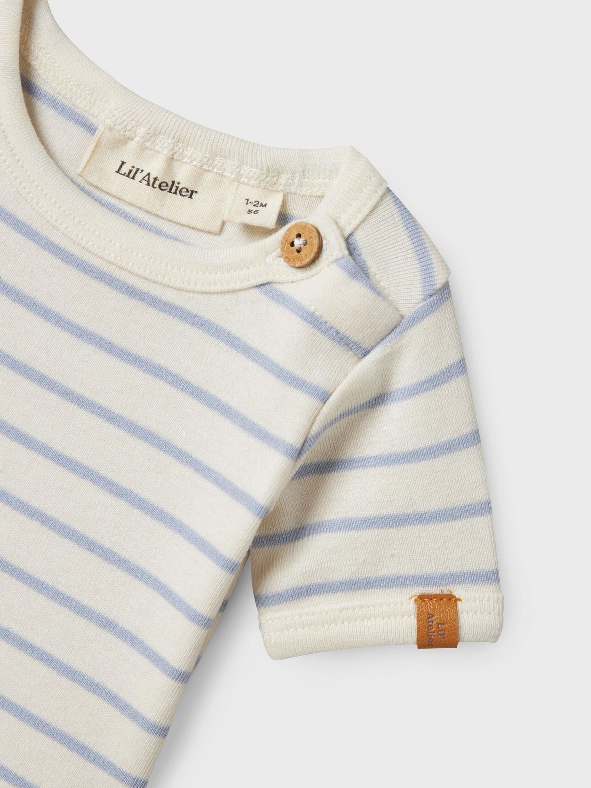 Carousel image - SHORT SLEEVED ROMPER, Zen Blue | 3