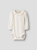 Product image thumbnail - LONG SLEEVED ROMPER, Coconut Milk | 1