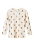Product image thumbnail - SLIM FIT LONG SLEEVED TOP, Pastel Parchment | 4