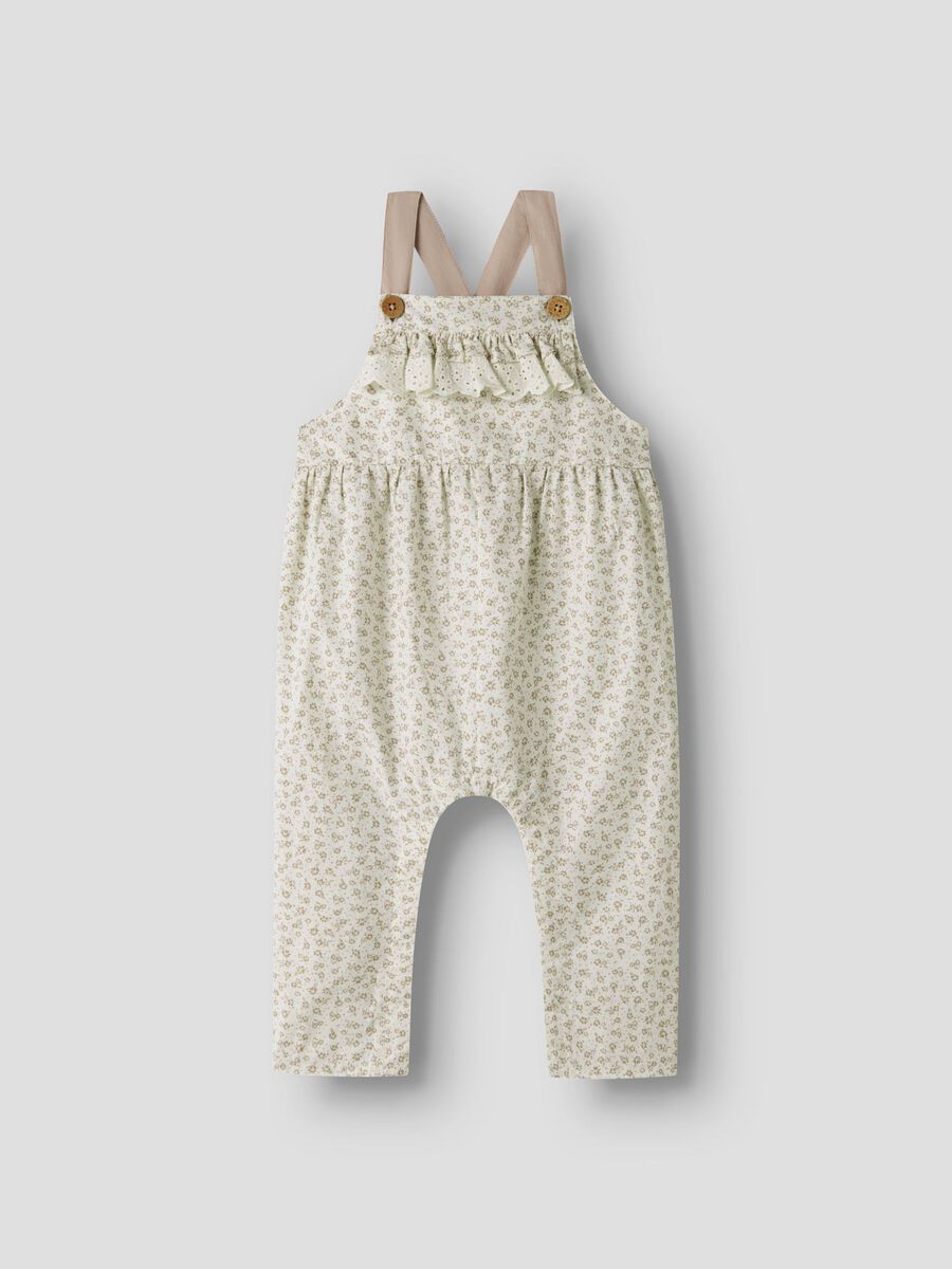Product carousel image - ORGANIC COTTON OVERALLS, Coconut Milk | 2