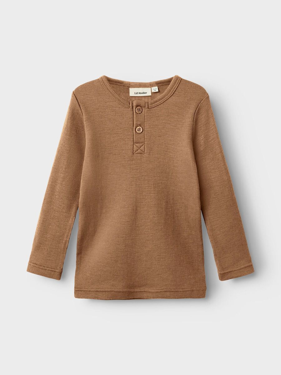 Product carousel image - LANA DE MERINO TOP, Tigers Eye | 1