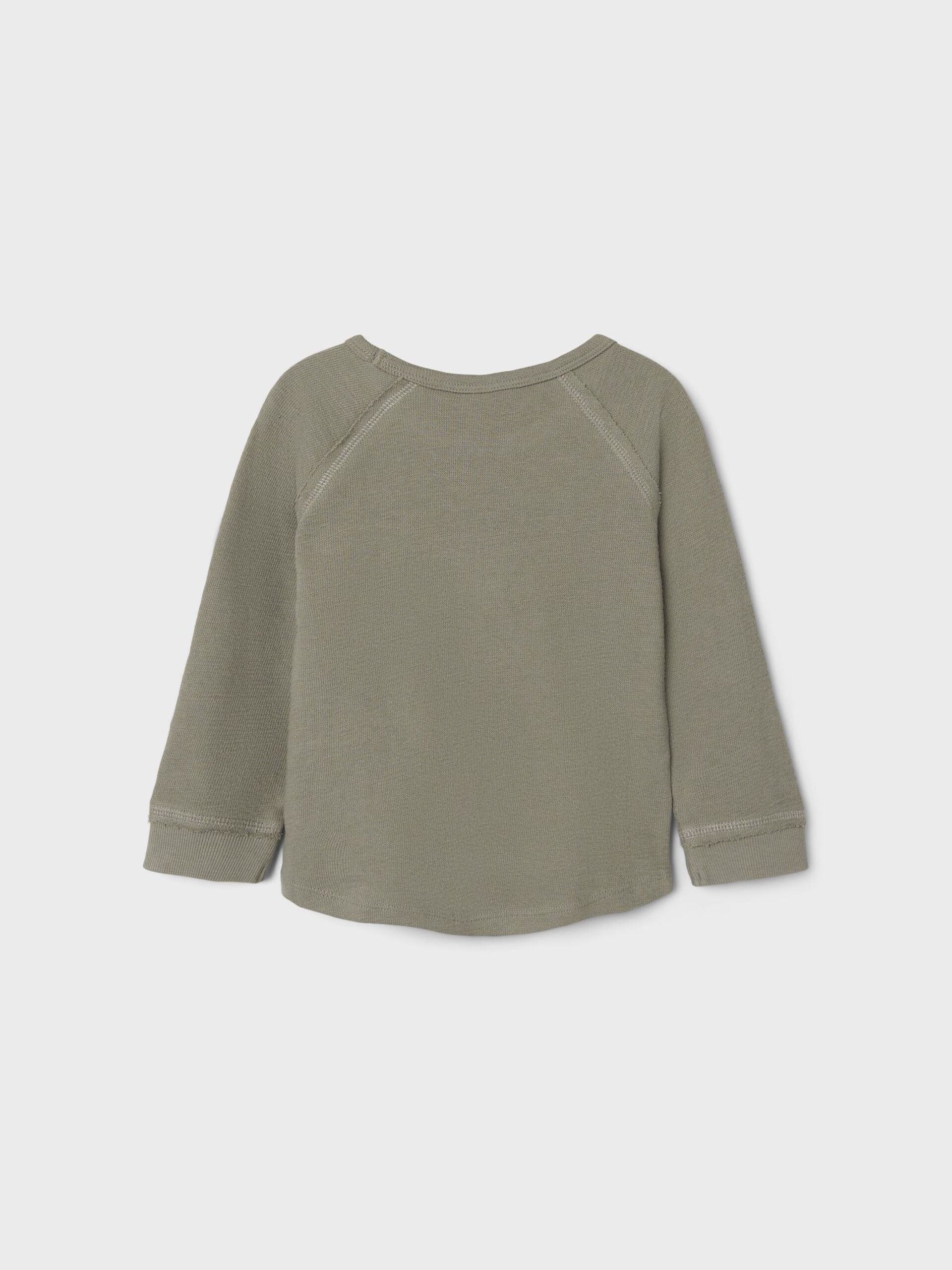 Carousel image - ORGANIC COTTON LONG SLEEVED TOP, Dried Sage | 2