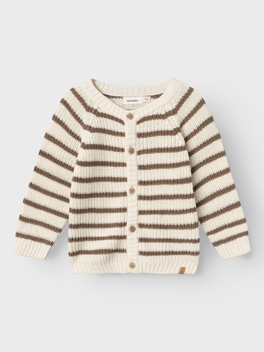 name it ORGANIC COTTON KNITTED CARDIGAN, Birch, highres - 13234281_Birch_003.jpg