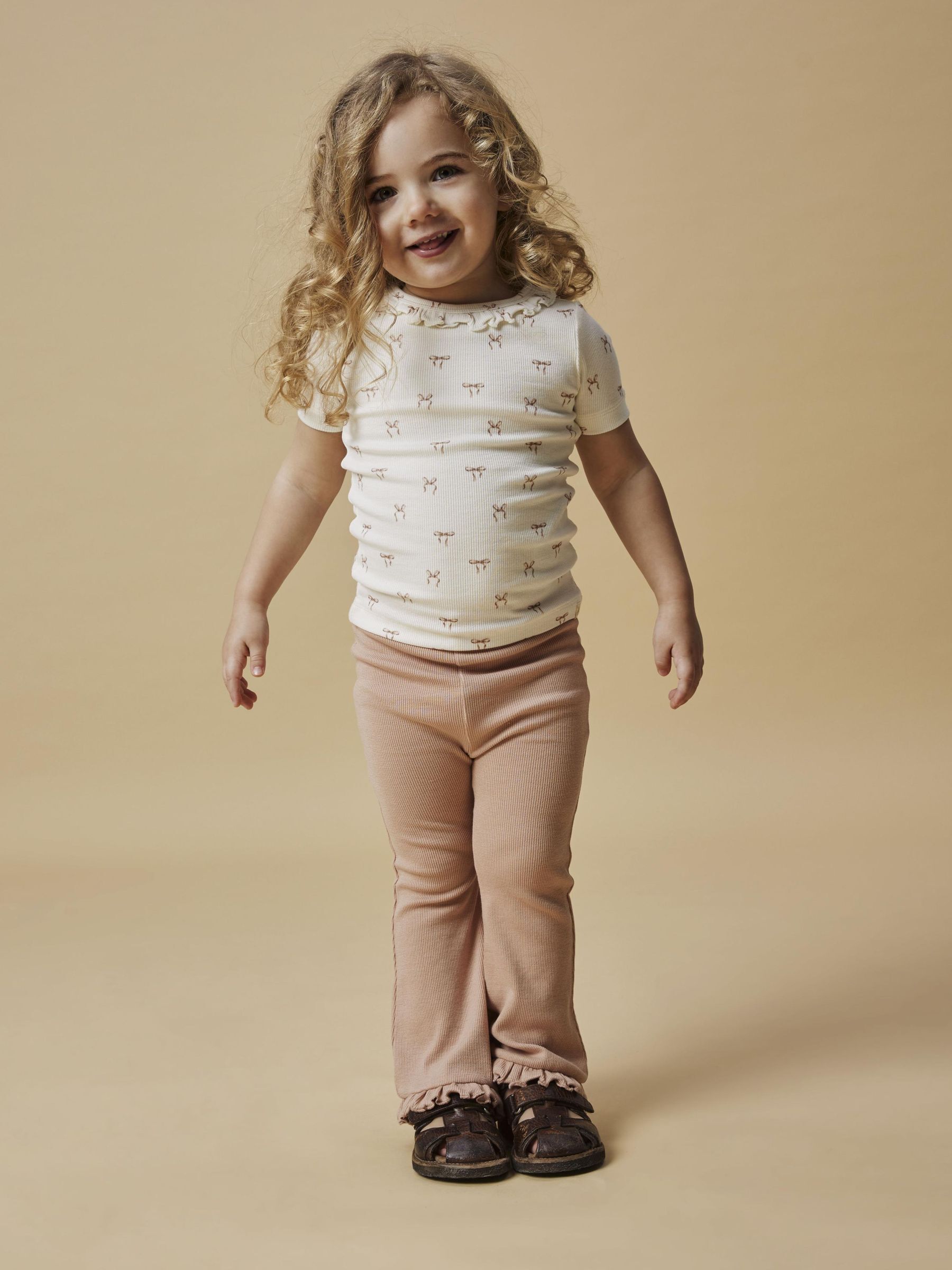 Brown leggings and top children's outlet