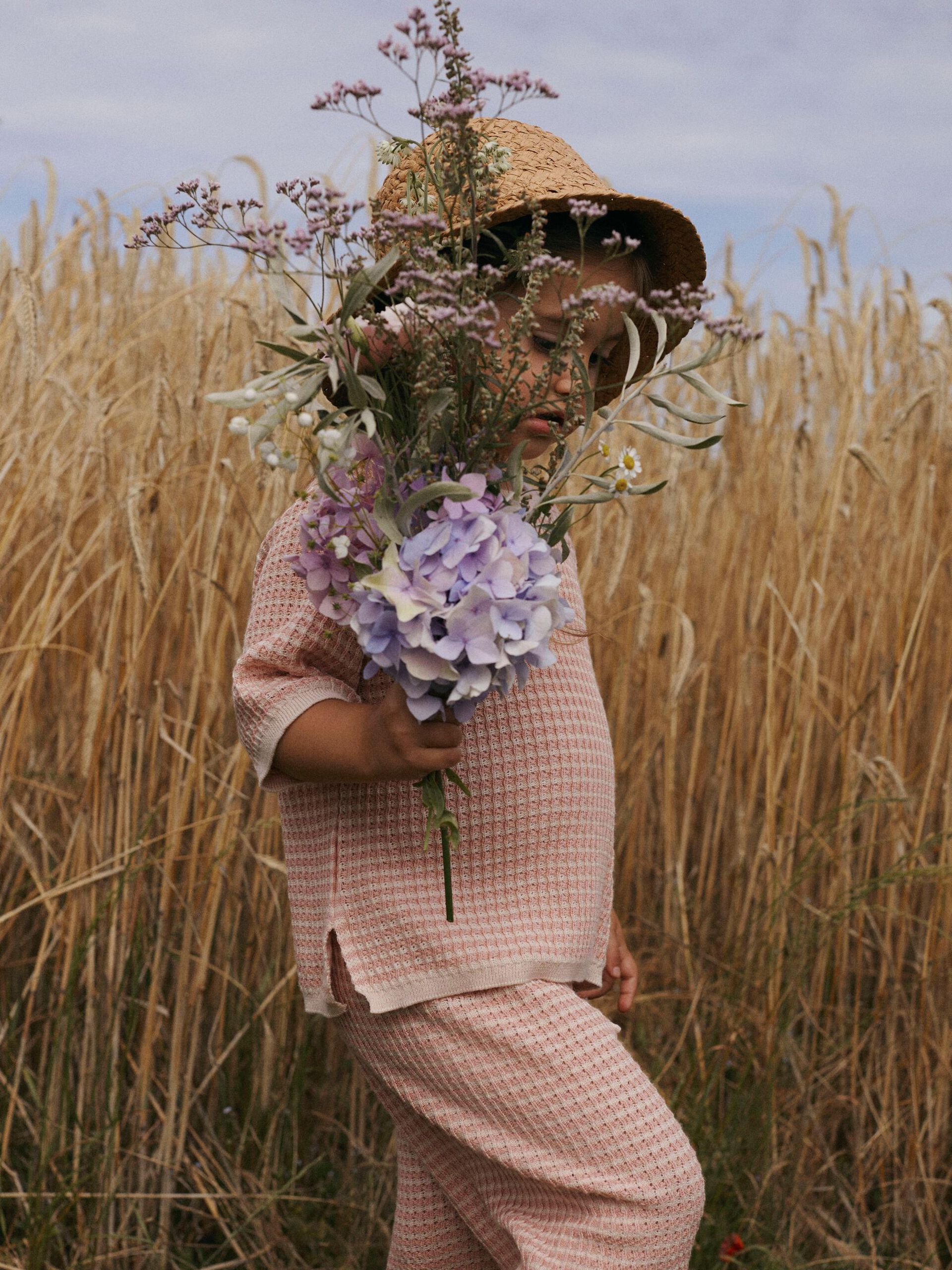 Carousel image - WIDE LEG CROPPED TROUSERS, Misty Rose | 2