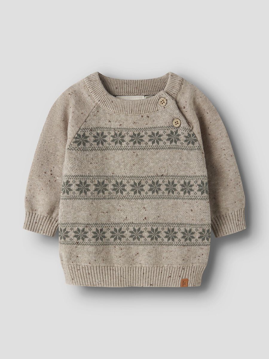 Product carousel image 1 REGULAR FIT KNITTED PULLOVER, Oxford Tan