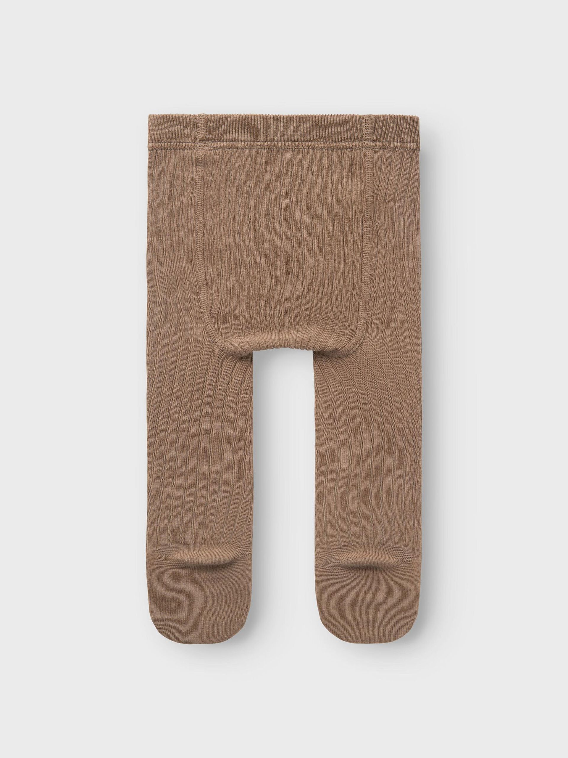 Carousel image - RIB KNIT PANTYHOSE, Sepia Tint | 2