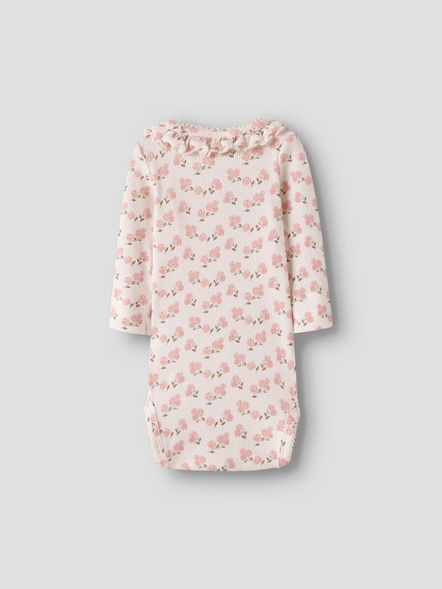 Product carousel image - LONG SLEEVED ROMPER, Coconut Milk | 2