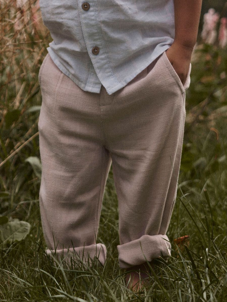 Product carousel image - REGULAR FIT TROUSERS, Feather Gray | 1