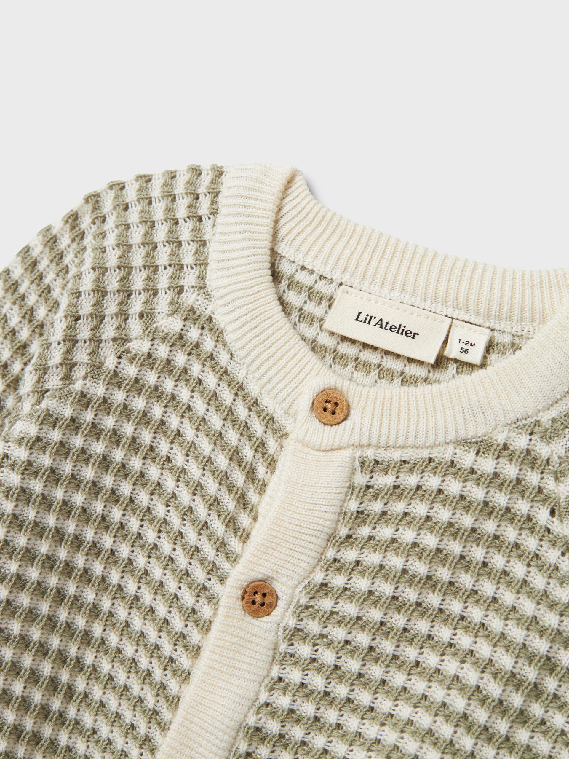 Carousel image - LONG SLEEVED KNITTED CARDIGAN, Seagrass | 3