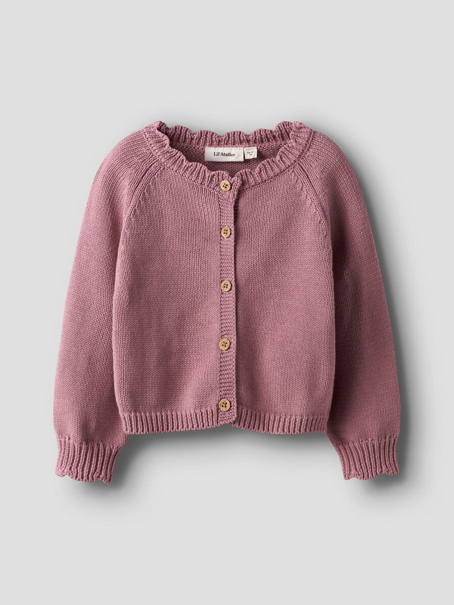 Carousel image - ORGANIC COTTON KNITTED CARDIGAN, Nostalgia Rose | 1